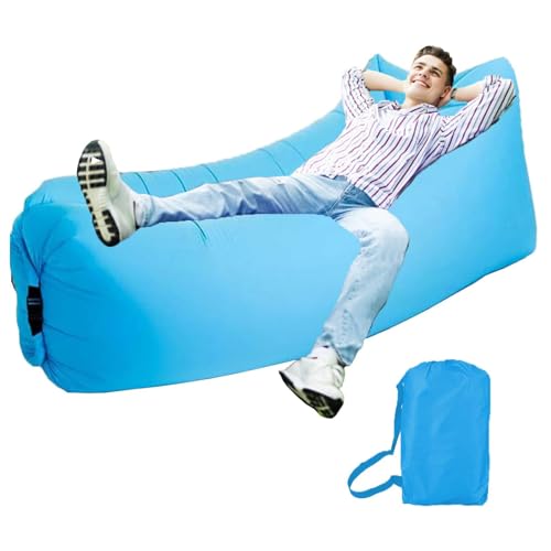Melldrry Aufblasbares Luftsofa, Luftsofa mit Tragetasche, Tragbares Wasserdichtes Aufblasbare, Air Lounger, für Garten, Seeufer, Strand, Camping und Musikfestivals
