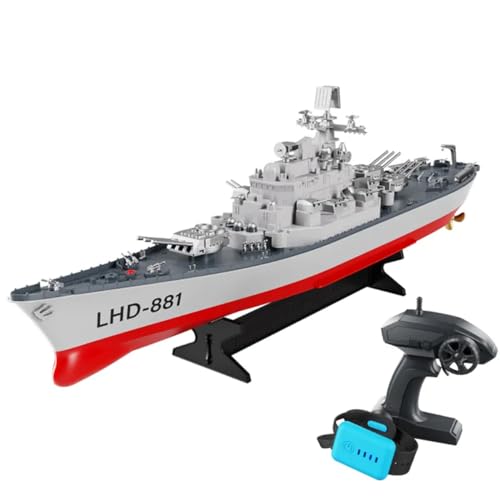 efaso RC Schlachtschiff LHD-881 Ferngesteuertes Boot 1:390 Akku Alarm 2,4 Ghz Remote Watch