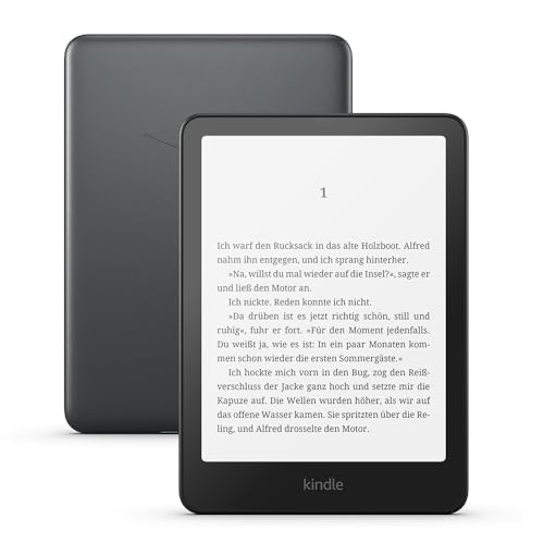 Amazon Kindle Paperwhite Signature Edition (32 GB) – Unser schnellster Kindle, mit Frontlicht mit automatischer Anpassung, kabellosem Aufladen und wochenlanger Akkulaufzeit – schwarz metallic