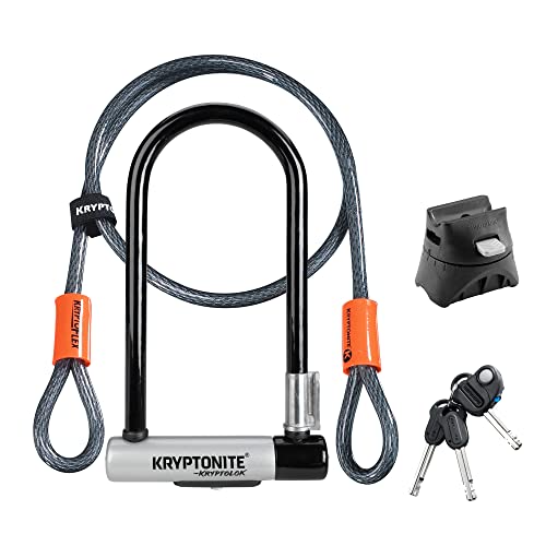 Kryptonite KRYPTOLOK STD Kabel Kryptoflex Verschluss Mit Schnur, schwarz/Silber/orange, One Size