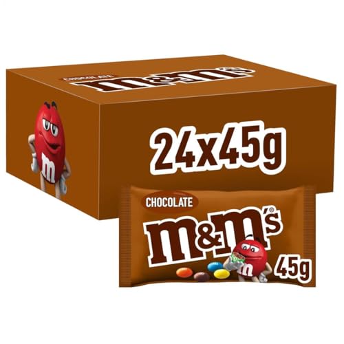 M&M's Chocolate, Schokoladen Großpackung, 24 x 36g, Schokolinsen, Schokoladen Geschenk (816g)