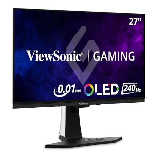 VIEWSONIC XG272-2K-OLED Gaming Monitor - QHD, 240Hz, USB-C, weiß - 0,02ms, AMD FreeSync Premium, HDMI, DisplayPort,
