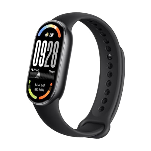 Xiaomi Smart Band 10, Smart Watch,Fitness-Tracker, 1,72' AMOLED Display, 21 Tage Akku, 5ATM Wasserdichtigkeit, SPO₂ & Herzfrequenzmessung, Schlafüberwachung,150+ Sportmodi, Schwarz