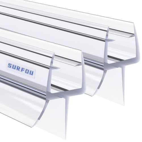 SURFOU Dichtung Dusche Glastür 2×100cm, Duschdichtungen für Duschtüren 6-8mm duschtüre, Duschkabinen Dichtungen, Duschtürdichtung Unten Duschdichtung Duschkabine Leiste Duschtür Abdichtung