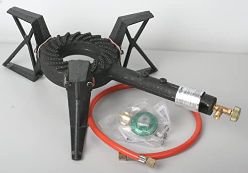 Hockerkocher (Gas) mit 3 Beinen - 7,5 kW / mit Schlauch und Regler