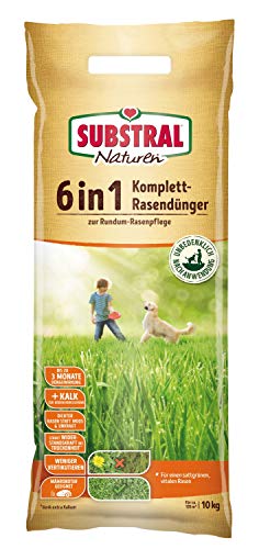 Substral Naturen 6in1 Komplett-Rasendünger - 10 kg für 135 m2