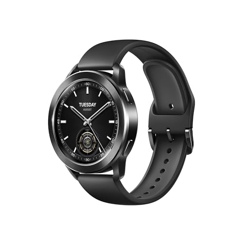Xiaomi Watch S3 Smartwatch, 1,43' AMOLED Display, bis zu 15 Tage Akkulaufzeit, austauschbare Lünette, Schlaf-, Puls- und Sport-Tracking, MIUI Watch OS, Schwarz