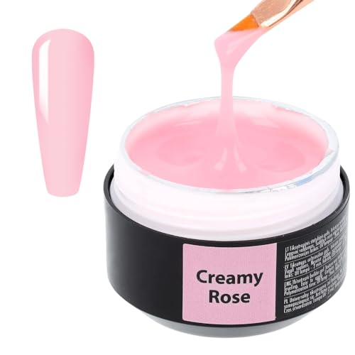 SINCERO SALON Aufbaugel für Gelnägel Color - Creamy Rose - 2in1 Builder Gel für Nägel - UV Gel Nägel für Nagelverlängerung Verstärkung - Perfekt für Nägel Selber Machen - Farbgel für Gelnägel - 15ml