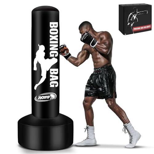 YORWHIN Boxsack Erwachsene 180cm, Aufblasbare Boxsack Stehend Freistehende Kickboxsäcke Ausrüstung für das Training MMA Muay Thai Fitness zu verwenden