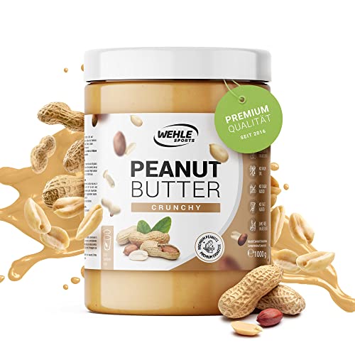 Erdnussbutter Peanut Butter ohne Zucker ohne Zusätze natürliche Erdnussbutter, Erdnussmus ohne Salz, Öl oder Palmfett Wehle Sports natürliche Nussbutter 1000g (1kg)