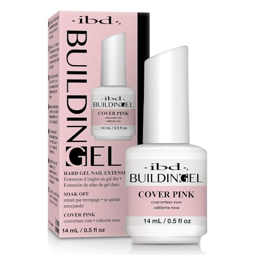 IBD Building Gel Cover Pink, 1er Pack (14 ml) – MADE IN USA – LED/UV Aufbaugel 2-in-1 für Nagelverlängerung