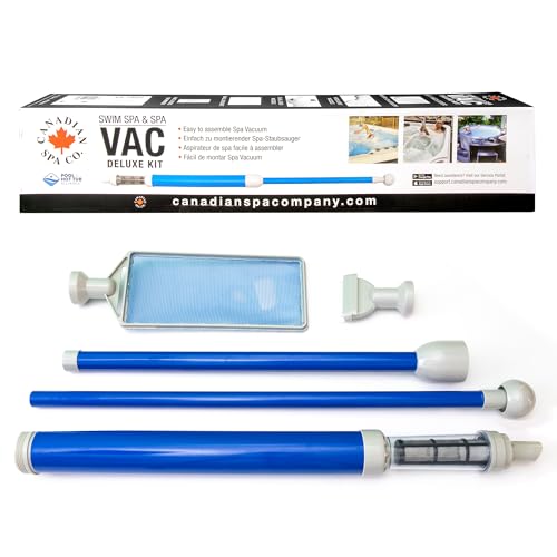 Canadian Spa CO. Hot Tub Sauger Set mit 3 Aufsätzen, Poolsauger batterielos und ohne Strom, Bodensauger leicht und tragbar, Pool Reinigung