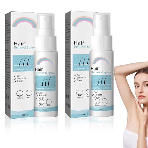 2 Stück Hair off Haarentferner Spray,Body Enthaarungsspray,Haarentfernungsschaum,Schnell & Effektiv,für Arm,Beine,Achselhöhlen,Achselhöhle(20ml)