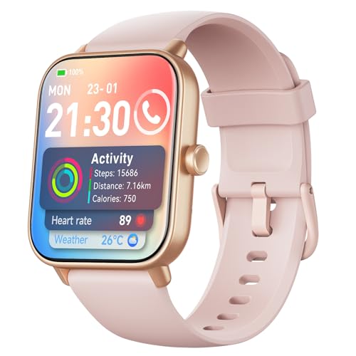 Smartwatch Damen mit Telefonfunktion,1.8' Uhren Damen mit Herzfrequenz SpO2 Stress Schlafmonitor,Alexa Integriert Watch,110 Sportmodi Fitness Tracker,IP68 Wasserdichte Sport Armbanduhr für Android iOS