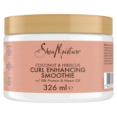 SheaMoisture Curl Enhancing Smoothie für dichtes, lockiges Haar Kokosnuss & Hibiskus silikonfreie Leave-in-Stylingcreme 326 ml