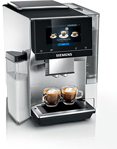 Siemens Kaffeevollautomatische Espressomaschine EQ.700 iSelect Display CoffeeWorld Integrierter Milchbehälter Home Connect, 2,4 l, Edelstahl/Weiß TQ705R03 integral