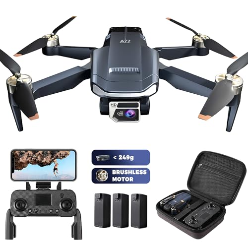 Bürstenlos Super Ausdauer Faltbare Quadcopter Drohne für Anfänger– 40+ Minuten Flugzeit, Wi-Fi FPV Drohne mit 120°Weitwinkel 4K HD Kamera, Bürstenloser Motor