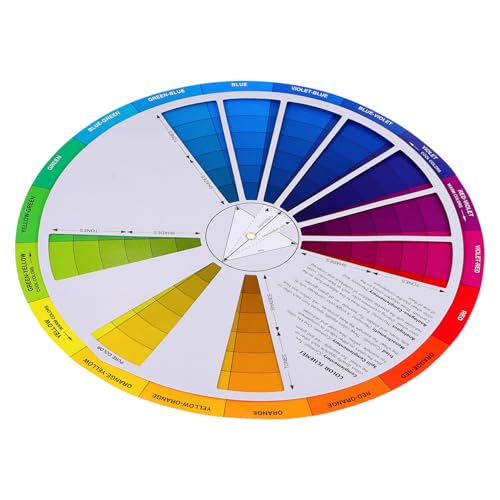 DIYEAH Innovatives Farbrad Und Farbkreis - Deutsch - Drehscheibe Und Farbscheibe Perfektes Lernwerkzeug Zum Mischen Von Farben Ideal Für Künstler Und Kunstunterricht Größe Ca 23 x 23