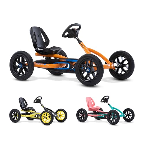 BERG Buddy B-Orange Pedal GoKart | Kinderfahrzeug, Tretfahrzeug mit hohem Sicherheitstandard, Luftreifen und Freilauf, Kinderspielzeug geeignet für Kinder im Alter von 3-8 Jahren