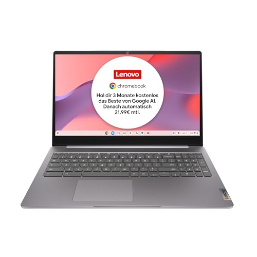 Lenovo Chromebook IdeaPad 3i | 15,6' Full HD Touch Display | Intel Celeron N4500 | 8GB RAM | 128GB SSD | Intel UHD Grafik | Chrome OS | QWERTZ | grau | 3 Monate Premium Care