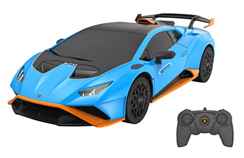 JAMARA Lamborghini Huracán STO 1:24 2,4GHz - offiziell lizenziert, bis zu 1 Stunde Fahrzeit bei ca. 9 Km/h, perfekt nachgebildete Details, hochwertige Verarbeitung, Blau