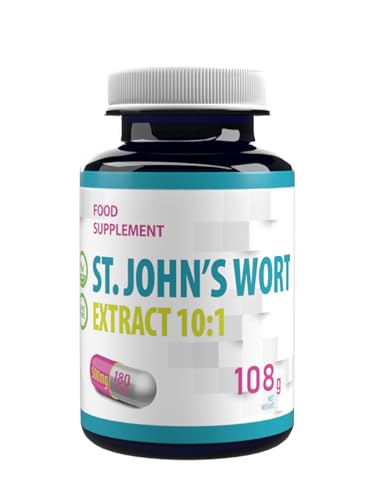 Hepatica Johanniskraut (St. John's Wort) 5.000 mg Äquivalent – 180 Vegane Kapseln | Hochdosiert mit 500 mg 10:1 Extrakt | Laborgeprüft | Nahrungsergänzungsmittel