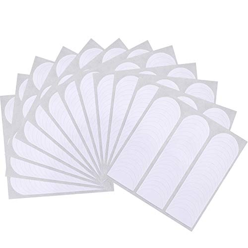 Französisch Maniküre Nagel Kunst Sticker, Selbstklebende Nagel Aufkleber Tipps für Maniküre Dekoration DIY Werkzeuge (Mond Form Design, 648 Stücke)