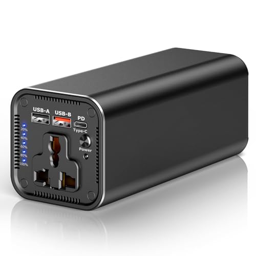 Powerbank, 27000mAh Powerstation 98wh Externer Akku mit 100W AC Steckdose Tragbar Ladegerät mit USB Anschluss Universal Reiseladegerät P6