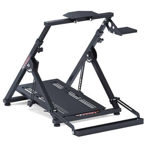 GT Omega Apex Lenkradständer für Logitech G29 G920 Thrustmaster T300 T500 TX Fanatec Clubsport Gaming Lenkrad Pedale & Schaltung Xbox PS4 - neigungsverstellbares Universal Gestell für Sim Racing