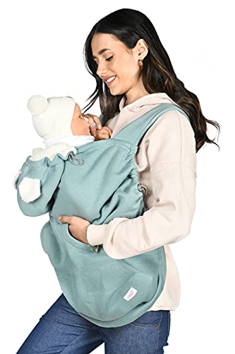 MijaCulture Tragecover, Universal Bezug für alle Babytragen und Tragetücher Baby Carrier Cape 4129 (Turkis)