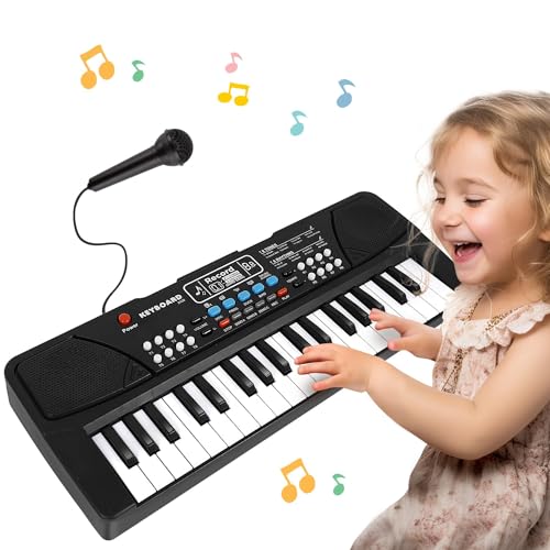 Klavier Keyboard, Digital Piano 37 Tasten Keyboard mit Mikrofon Multifunktions Musik Geschenk für Kinder