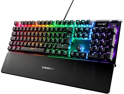 SteelSeries Apex 5 - Hybrid-Mechanische Gaming Tastatur - Tastenweise RGB-Beleuchtung - Oled Smart-Display - Deutsches (QWERTZ) Layout