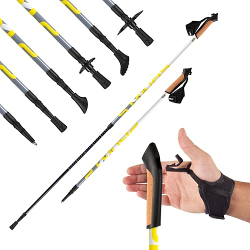 Nordic Walking Stöcke Premium White - hochwertige Qualität - Superleicht - auswählbar mit Tragetasche - Walking Sticks (Nordic Walking Stöcke + Tasche)