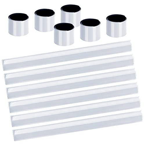 URAQT Reflektorband, 12PCS Universal Reflektoren Set Klatscharmband Sicherheitsband Reflektierend Schnapparmband Reflektierend Neon Reflektorbänder für Kinder Erwachsene Jogger und Radfahrer