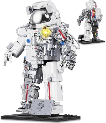 QLT QIAOLETONG Space Astronauts Bausteine Spielzeug,Space Weltraum Klemmbausteine Geschenk Spielzeug geeignet für Erwachsene und Kinder ab 8+(900 PCS)