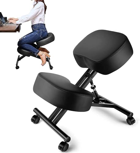 Himimi® Ergonomischer Kniestuhl Verstellbarer Kniehocker Haltungskorrekturstuhl Orthopädischer Kniestuhl für Zuhause und Büro
