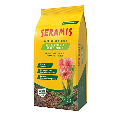 Seramis Spezial-Substrat für Kakteen und Sukkulenten, 2,5 l – Pflanzen Tongranulat, Kakteenerde Ersatz zur Wasser- und Nährstoffspeicherung