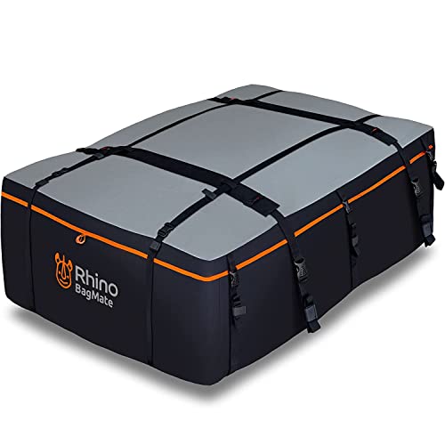 bagmate wasserdichte Dachtasche in Militärqualität, Dachgepäckträger, XXL, 70 m³, mit 4 Türhaken, Reißverschluss/Schnalle, extra Gurt, Schwarze Dachtasche für Autos mit oder ohne Gepäckträger