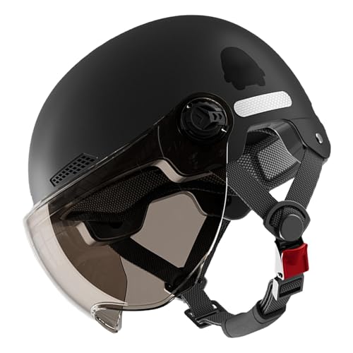 Fahrradhelm Für Erwachsene,Verstellbarer Elektroroller Kletterhelme,stoßfeste Fahrradhelme Mit Visier Verstellbare Helme Mit Abnehmbarer Blendschutzbrille Für Fahrrad,Roller,Skateboard,Motorrad