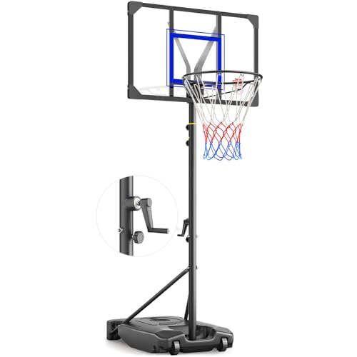 Basketballkorb Outdoor Schnelle Höhenverstellung 5.05-8.53 FT Basketballkörbe Mit Ständer Geeignet Für Kinder,Jugendliche Geschenke (Blau)