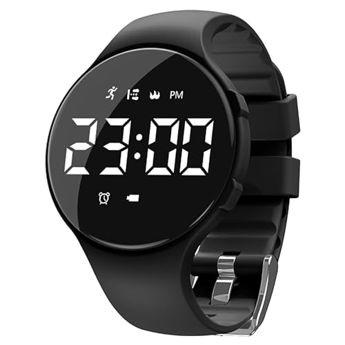 Kinderuhr mit Schrittzähler Kinder Digital Armbanduhr Fitnessuhr ohne App und Handy Digitaluhr Kinder Junge Mädchen Fitnessarmband Fitness Tracker Kinder Uhr Wecker Wasserdicht Kalorien