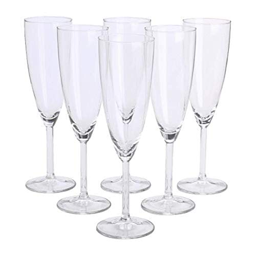 IKEA, Glas , Svalka Champagnerflöte, transparent, 6 Stück