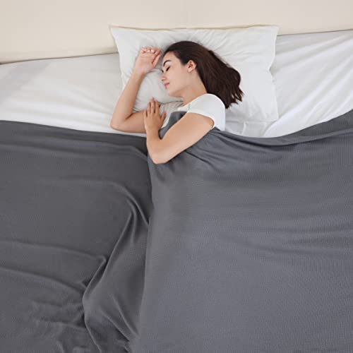 VHOME Sommerdecke - Bambus Decke für Erwachsene Kinder, Leichte Atmungsaktive Kühldecken kann Körper kühl halten für Nachtschweiß für Bett Sofa und überall DunkelGrau 150x200cm