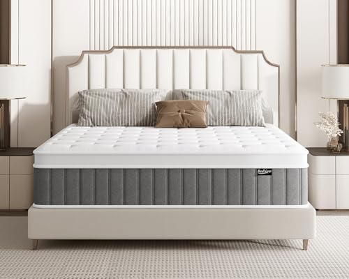 Bednew Matratze 160 x 200 cm, 26cm Höhe Federkernmatratze H3 7-Zonen Orthopädische Taschenfederkernmatratze mit Comfort Memory-Schaum Schicht,Öko-Tex Zertifiziert, 101Nächte Probeschlafen