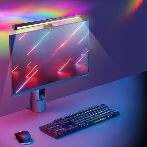 Euakee Monitor Lamp Bar Screen, Mit Gaming Deko RGB Hintergrundbeleuchtung, 40cm Computer Screen USB LED Monitor Light mit Touch Control,USB Bildschirmlampe mit einstellbarer Farbtemperatur Helligkeit