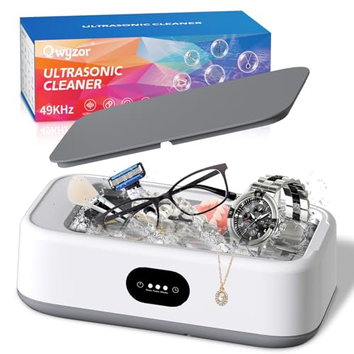 Ultraschallreinigungsgerät, 640ml Brillenreinigungsgerät Mit 3 Modi, 49000HZ Ultraschallreiniger, 40W Ultraschall-Schmuckreiniger für Brillen, Ringe, Münzen, Silber, Zahnersatz – Perfekt als Geschenk