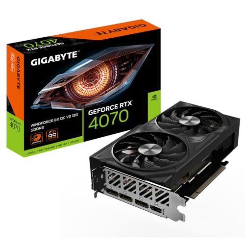 GIGABYTE GeForce RTX 4070 WINDFORCE 2X OC V2 12G Grafikkarte - 12GB GDDR6, 192bit, PCI-E 4.0, 2490MHz Core Clock, 3 x DisplayPort 1.4a, 1 x HDMI 2.1a, NVIDIA DLSS 3, GV-N4070WF2OCV2-12GD