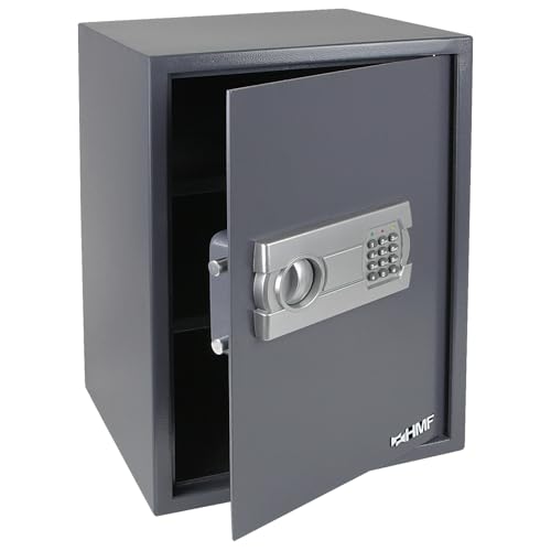 HMF 4612512 Safe Tresor mit Zahlenschloss, Möbeltresor | 50 x 35 x 31 cm