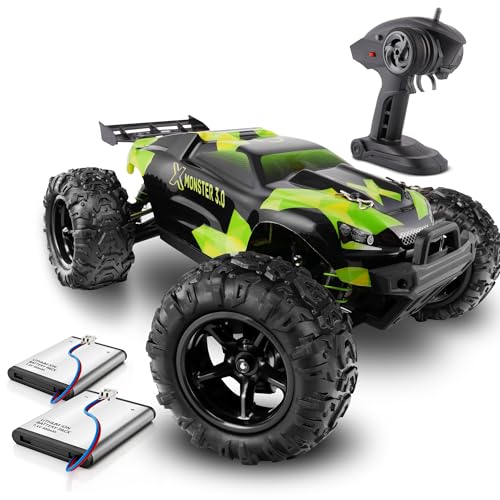 Overmax X-Monster Truck, 2,4 GHz, Ferngesteuertes RC Auto 45 km/h, 1:18 Proportional, 4WD, Offroad Monster RC Truck, 2 Akkus, Allrad, 100m Reichweite, Buggy verbesserter Fernbedienung