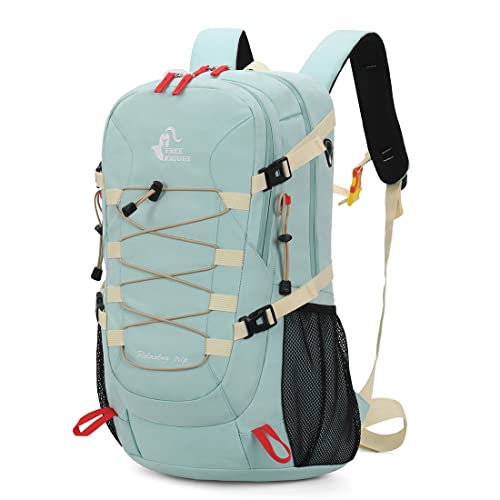 Bseash 40L Leichter wasserdichter Wanderrucksack mit Regenschutz, Outdoor Sport Reise Tagesrucksack Multifunktions Reisetasche für Camping Klettern Skifahren Radfahren (Milch Grün)